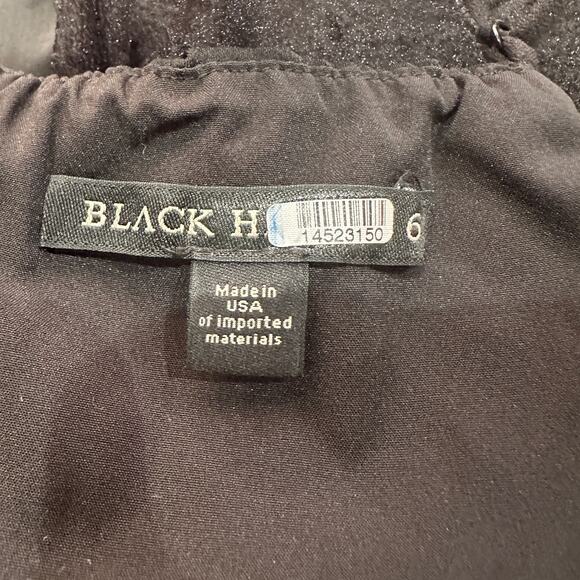 Black Halo Cocktail Jumpsuit SIZE 6 Organza Wide Leg Split Hem Party USA $485 - Picture 13 of 13